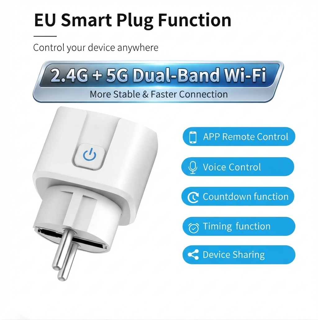 Умная розетка Tuya WiFi с подд – обзор и цена Timer Dual Outlet